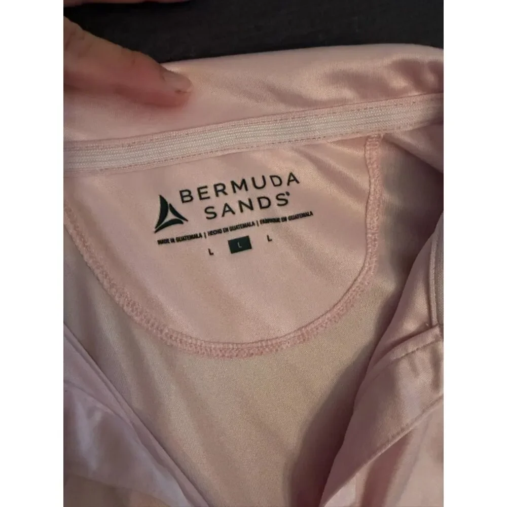 Bermuda Sands Pink Golf Polo Shirt Women's Large NCC 1916 Performance
